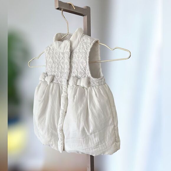 Cynthia Rowley Baby Infant Toddler Bow Winter Snow Puffer Vest Size 24 Months - Picture 4 of 13